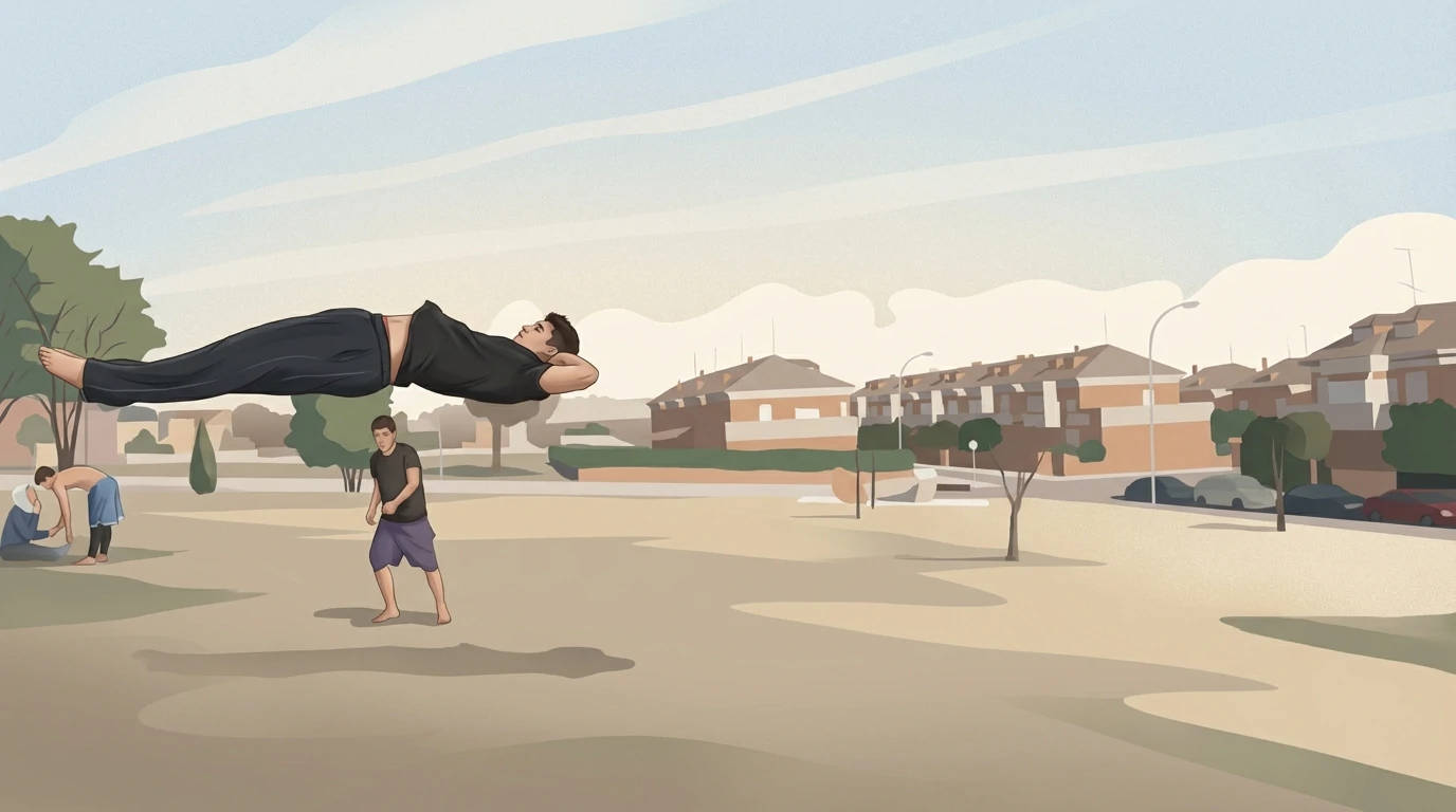 Fernando Castellanos haciendo parkour